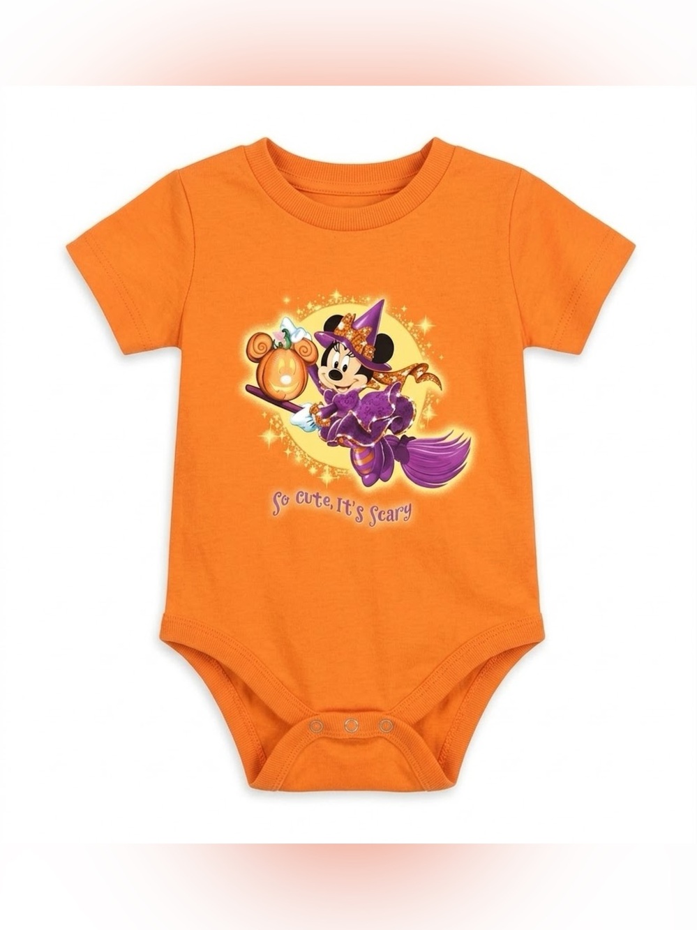 Disney Parks Baby Minnie Mouse Halloween Bodysuit Orange 12M